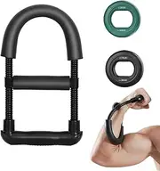 Adjustable Wrist Strength Trainer, Forearm Wrist Exerciser Strengthener, Portable Grip Workout Trainer, Hand Developer, Home and Office Gym Workout Equipment for Starter and Pro