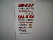 Oh Kay plumbing van decals (Movie Home Alone) 1:24
