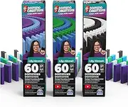 H5 Domino Creations, 3-Pack Bundle of 60-Piece Colorful Dominoes Set Domino Artist Youtuber Lily Hevesh Family Game for Adults and Kids Ages 5 and up