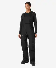 WOMENS POWDERQUEEN BIB PANT, Black | Helly Hansen AU