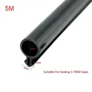 Soft O Type Door Window Sealing Strip O Type Window Tubular Gasket Seals Draft Stopper Window black S-5 meters