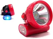 Rechargeable Cap lamp 8W LED Dual Light,Source Mining lamp IP56 Waterproof Explosion-Proof headlamp Suitable for Outdoor Activities Coal Mines (red)