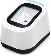 Wired Barcode Scanner USB Versatile Scanning Hands-Free Scan QR Code 1D&2D Code Reader for Supermarkets/Stores (White)