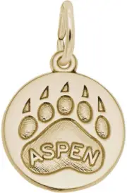 Gold-Plated Sterling Silver Aspen Bear Paw Print Charm by Rembrandt