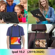iPad 9th Gen 10.2" Heavy Duty SWIVEL SHOCK Rotation Case Cover Strap A2602 A2604