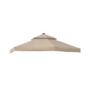 Unbranded Replacement Canopy for 10 ft. x 10 ft. Solar Hexagon Gazebo Beige