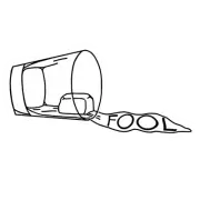 Spilled Glass Fool Logo Sticker ~ Barfool ~ Vinyl Phone Laptop Car Helmet Decal