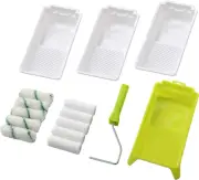 "Mini Foam Roller Set with Tray, Covers, Liners, High-Density Naps (15Pcs)"