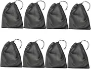 BESPORTBLE 8pcs Mesh Drawstring Storage Bag for Laundry Toys Travel Camping Net Bags for Easy Access and Washing Machine Safe Use