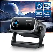Projector【Electric Focus/Auto Keystone】 Mini Projector 4K 1080P Support, Portable Projector with 5G WiFi and Bluetooth, Dustproof LED Projector 145° Stand & 50% Zoom for Home Theater/Gift/iPhone