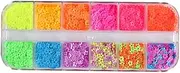 Vaguelly 2 Boxes Nail Art Glitter Sequins DIY Manicure Decor for Crafting Festival Makeup Iridescent Confetti for Nails Face Art