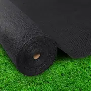 Instahut 90% Shade Cloth 3.66x10m Shadecloth Sail Heavy Duty Black