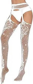 [Generic] Lingerie Sexy for Women Push up Transparent Fishnet Stockings Sexy Black Tights Stocking Lingerie Net Sexy Valentines Day