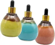 3pcs 50ml Ceramic Essential Oil Vials - Decorative Porcelain Dropper Bottles for Travel - Sample and Filling Stylish Cracked Finish Glass Dropper Containers