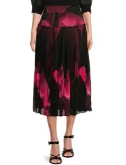 Ted Baker London Raychi Floral Print Tiered Pleated Hem A-Line Skirt Size 2 $260