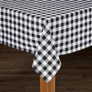 Linens Buffalo Check Cotton Imported Tablecloth Black Square
