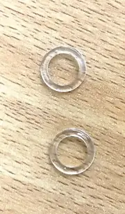 Clear Plastic Round 8mm Lingerie Bra Strap Sliders Adjuster for Bikini Bra X 20