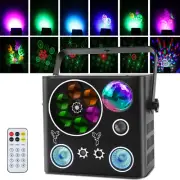 5 in1 LED Laser Projector Light DMX RGB Strobe DJ Party Disco Stage Light Remote