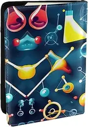 [JEJEA] Abstract Science Chemistry Print Travel Organizer Credit Cards Case Passport BookPassport Holder Cover Wallet forTraveling,, Black, One Size
