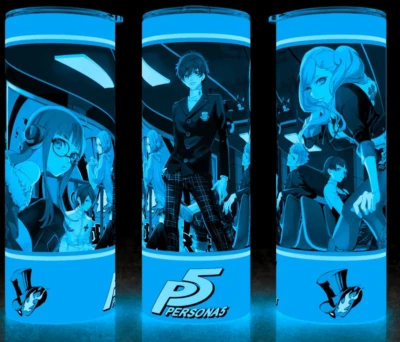Glow in the Dark Persona 5 Royal Joker - Ann - Morgana - Futaba Cup Mug Tumbler