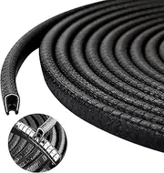 Liandliu 32Ft Universal Fit Car Door Edge Protector - U-Shape, Black Rubber, Door