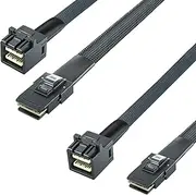 10Gtek Internal Mini SAS HD SFF-8643 to Mini SAS SFF-8087 Cable, 0.5-Meter(1.6ft), Foldable, Flexible, 2 Pack