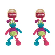 2x Rosewood Chubleez 30cm Chloe Cow Plush Pet Dog Fetch Toy w/ Squeaker Fun Play
