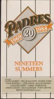 "NINETEEN SUMMERS: SAN DIEGO PADRES 1969-1988" FACTORY SEALED VHS TAPE 1988