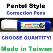 Pentel Style CHOOSE HOW MANY! Multipurpose Correction Pen 8ml White Out Taiwan