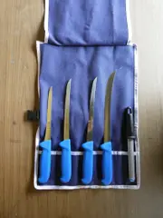 Victory Knives VICFIS2_Blue - Knife Roll For Offshore/Large Fish (Blue Progrip Handles)