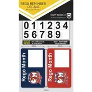 NRL Roosters Rego Reminder Decal - N-RR-RO