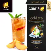 Curtis Cold Black Tea WHITE PEACH 12 Pyramids Russia NO GMO RF 100% Natural ЧАЙ