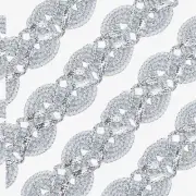 SilverWave Gimp Braid: 20 Yards of 3/8" Polyester Trim with Metallic Edge for DI