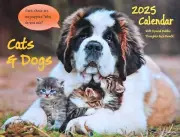 Cats Dogs 2025 BEST SELLING Wall Calendar Funny & Cute Original Thought Bubbles