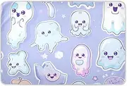 Sticker Style Unique Electric Blue Toddler Mattress Pads Water Resistant Potty Training Cover Skin-Friendly Travel Mattress for Toddler Kids , 52" L x 34" W para cubrir la cama