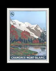 1921 PLM Chamonix Mont Blanc - Matted for 11x14 Frame