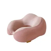 Anypack Neck Pillow Pink Memory Foam Slow Rebound Comfortable Sleep Headrest