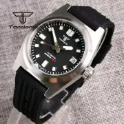 Tandorio Mechanical Automatic Watch, Pilot Divers Wristwatch, Stainless Steel