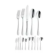 Amefa 45-Piece Silverware Flatware Cutlery Set Service for 8, Durable 18/10 S...