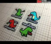 4 Pics Small I Am Unstoppable T-Rex Dinosaur JDM Car Reflective Sticker