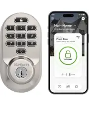 Kwikset 99380-001 Halo Wi-Fi Smart Electronic Keypad Deadbolt - Satin Nickel