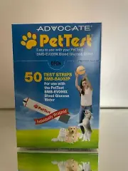 Advocate PetTest Strips 50 CT Monitoring Glucose for PETS EXP 03/2026 Ship Free