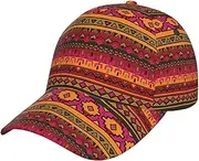 [YANYU] Mexican Folk Art Boho Print Adjustable Snapback Hat Baseball Cap Comfortable and Stylish for Men and Women Black, Black, One Size