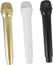 Microphone Props Set 3pcs Plastic Toy Microphones for Role Play Party Supplies Cosplay