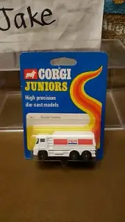 NIB 1973 EXXON GAS TANKER TRUCK #97 VINTAGE CORGI JUNIORS GREAT BRITAIN 1/64