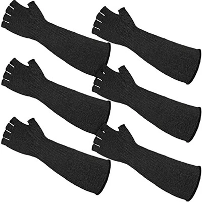 3 Pairs Protective Arm Sleeves Arm Protectors for Thin Skin 11.8 inches Black