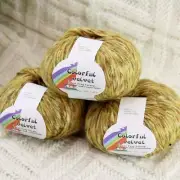 Sale 3BallsX50g Fluffy Soft Colorful Velvet Rugs Shawls Blankets Crochet Yarn 02