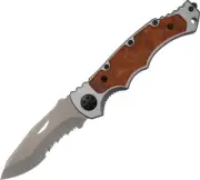 EICKHORN GERMAN SECUTOR FOLDING KNIFE / WOOD HANDLE / SERRATED *NEW