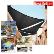 Custom 10' x 10' x 10' Black Triangle Sun Shade Sail - 95% UV Protection