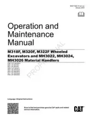 Caterpillar MH3022 MH3024 MH3026 Material Handler Operators Maintenance Manual